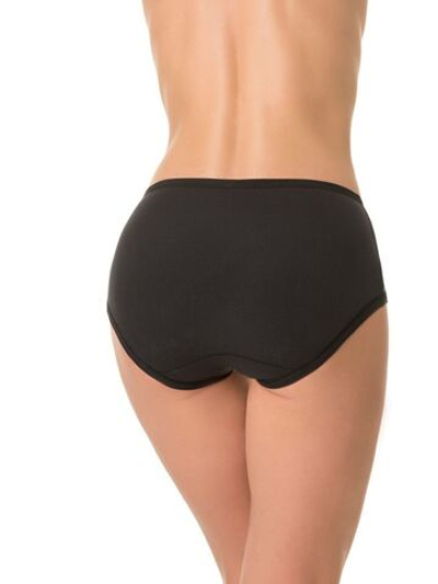 Трусы с высокой линией талии из бамбукового полотна (Размер: 4X) (Цвет: черный)