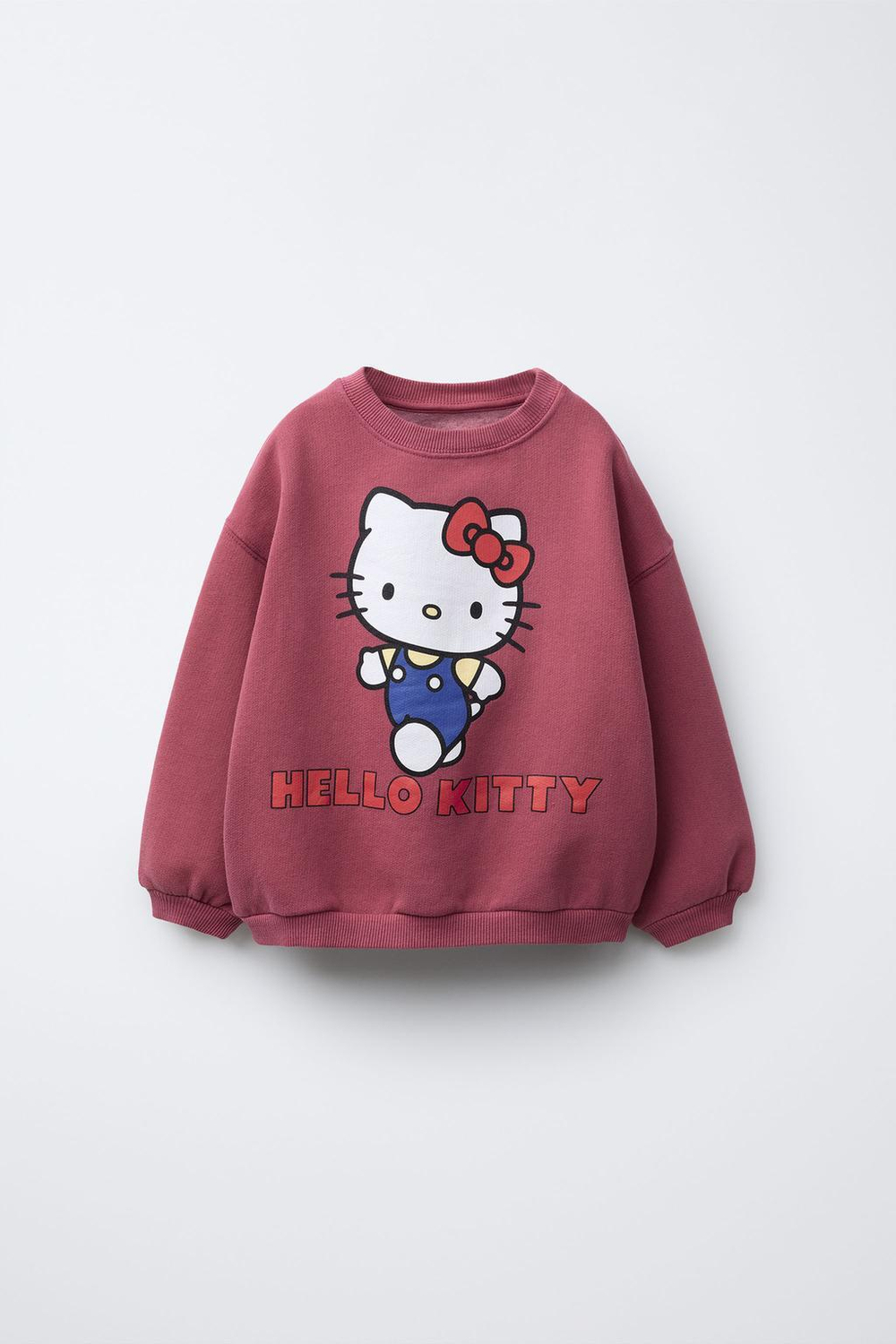 ZARA ТОЛСТОВКА С ПРИНТОМ HELLO KITTY © SANRIO, ТЕМНО-РОЗОВЫЙ