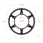 Звезда ведомая стальная SMP-R0808 49T SM-PARTS (JTR 808)