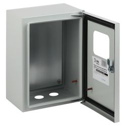 Корпус металлический ЭРА SIMPLE ЩМПг-00 с окном (290х220х175) IP54 У2 серый | Корпуса металлические с монтажной панелью