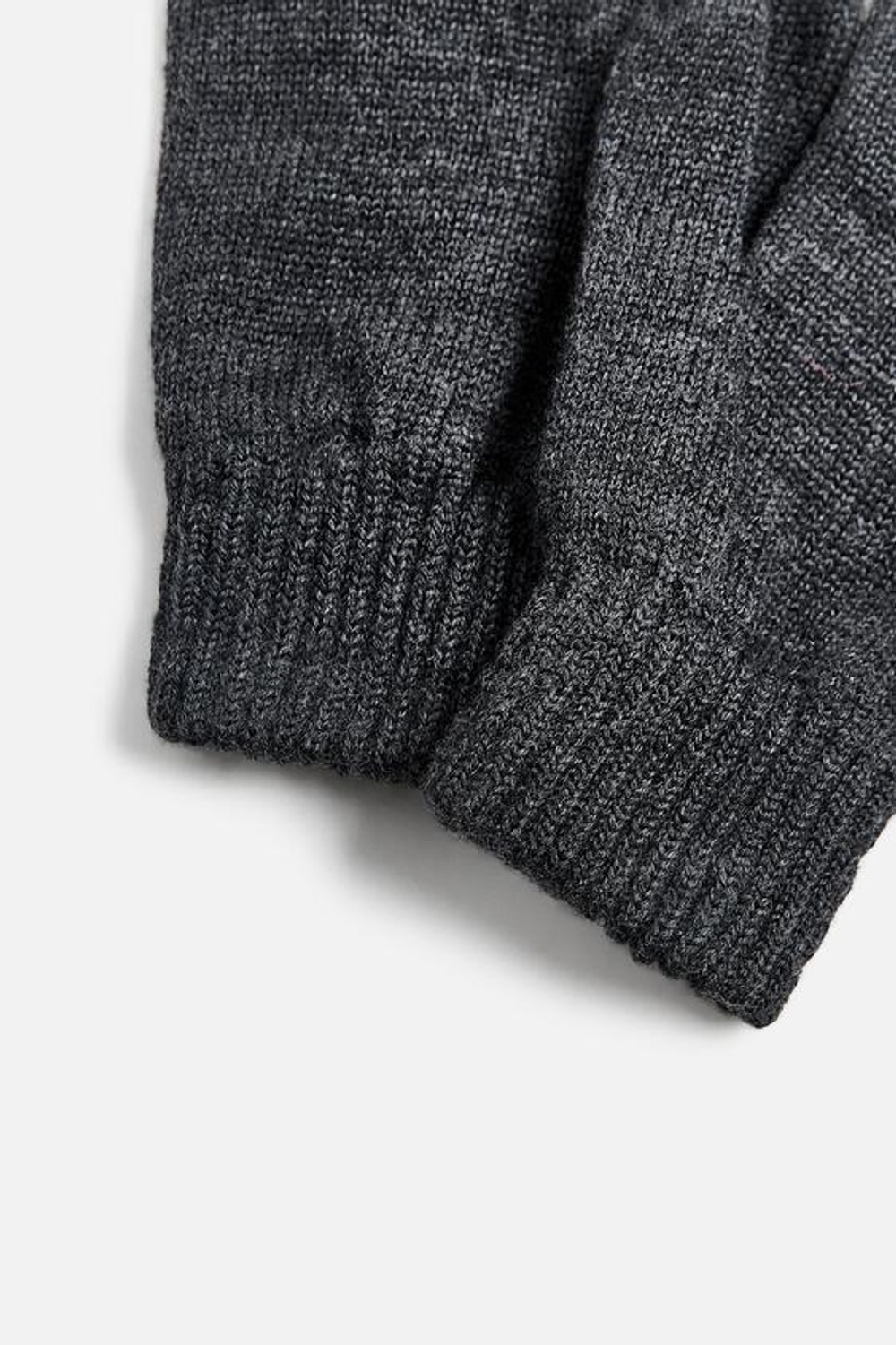 ZARA ШЕРСТЯНЫЕ ПЕРЧАТКИ, СЕРЫЙ С МЕЛАНЖЕВЫМ ЭФФЕКТОМ