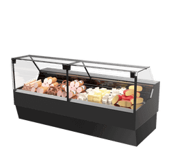 Среднетемпературная кубическая витрина «АТЛАНТА 2500» Прес-стат (без боковин)