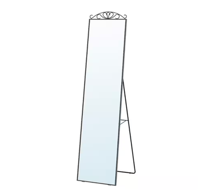 КАРМСУНД KARMSUND Зеркало 40х167 см напольное, металл/черное