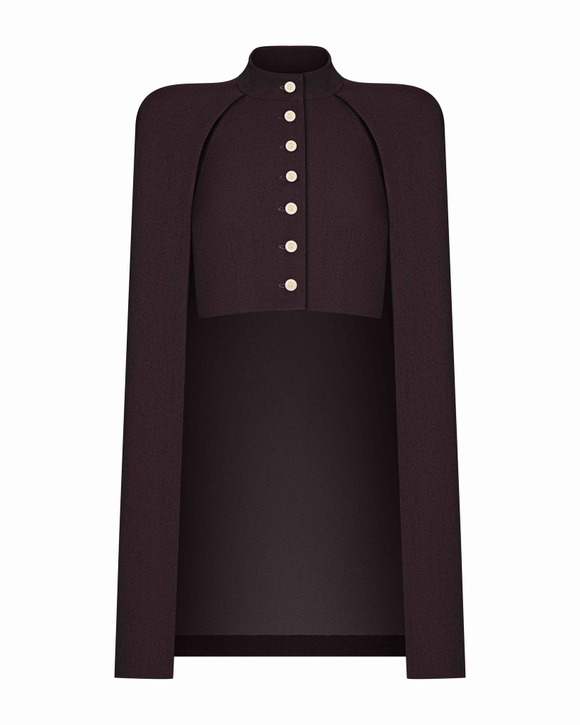 Кейп с топом без рукавов из крепа