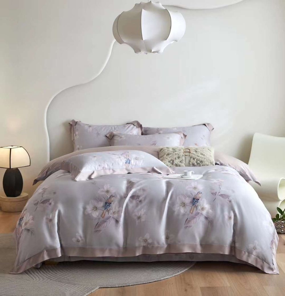 Постельное белье из тенселя Purple Birds