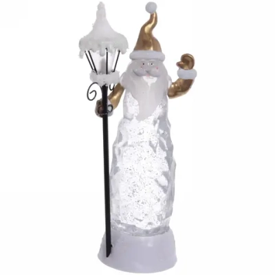 Фигурка с подсветкой «Дед Мороз с фонарем» 27 см, золото