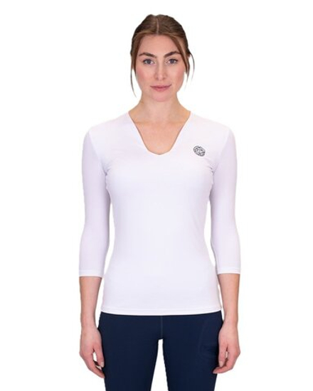 ОДЕЖДА ДЛЯ ТЕННИСА Женская, Футболка с рукавом BIDI BADU CREW V NECK .