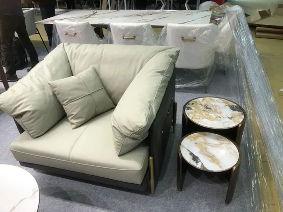 Журнальный столик Savoy Ø40х35 см, белая керамика