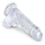 Фаллоимитатор с мошонкой на присоске King Cock Clear 5 Cock with Balls, прозрачный (Цвет: прозрачный)