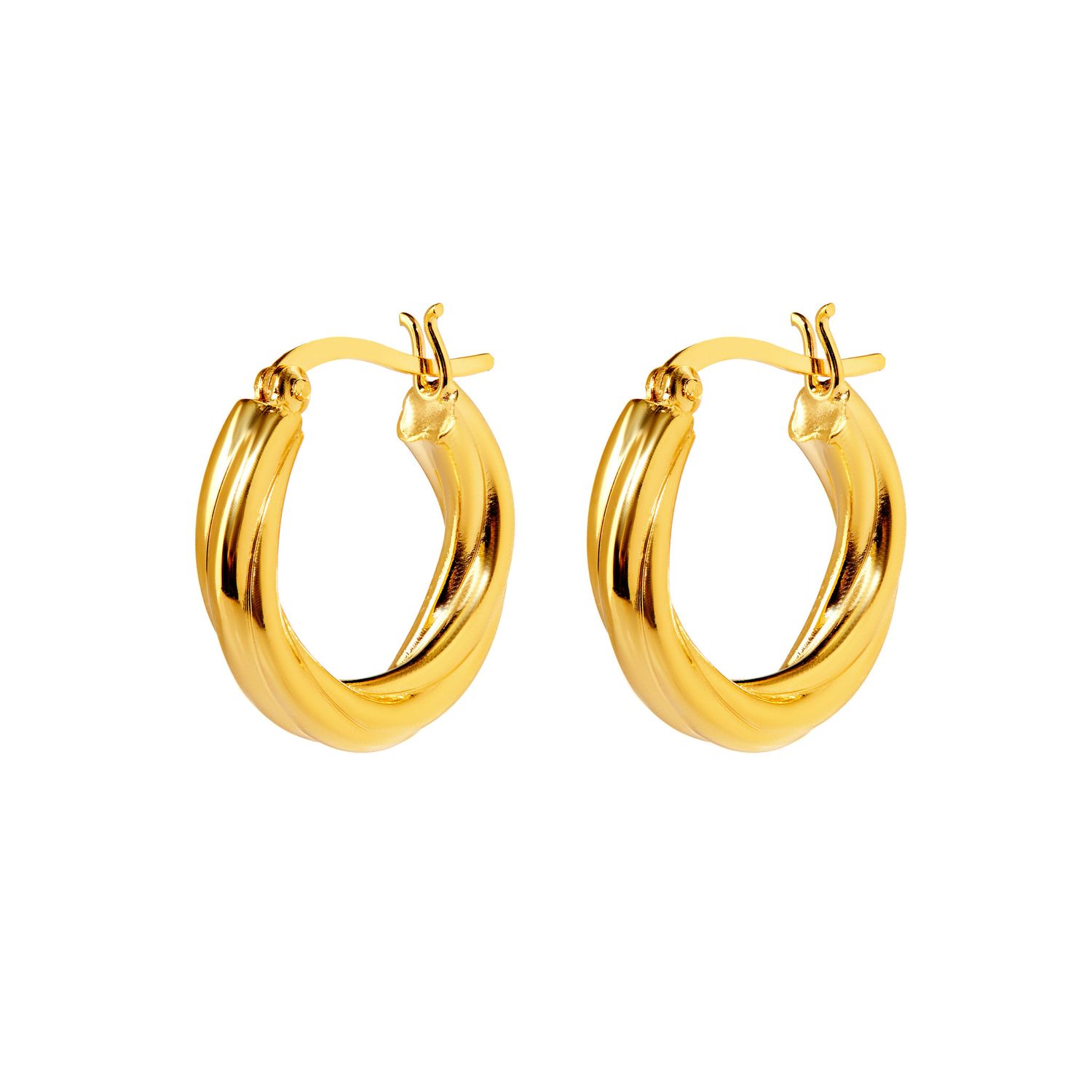 Серьги Gold Thin Twisted Earrings
