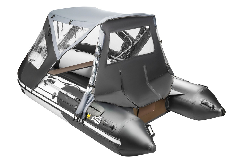 Тент трансформер Ривьера 3400 СК Максима (графит/черный)