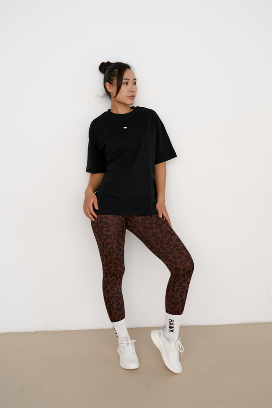 ЛЕГГИНСЫ WARM PRINT (коричневый)