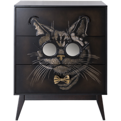 Комод Кот Саймон с 3 ящиками Каштан