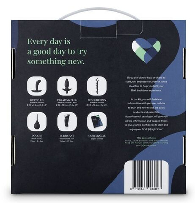 Большой стартовый анальный набор First Backdoor Experience (Цвет: черный)