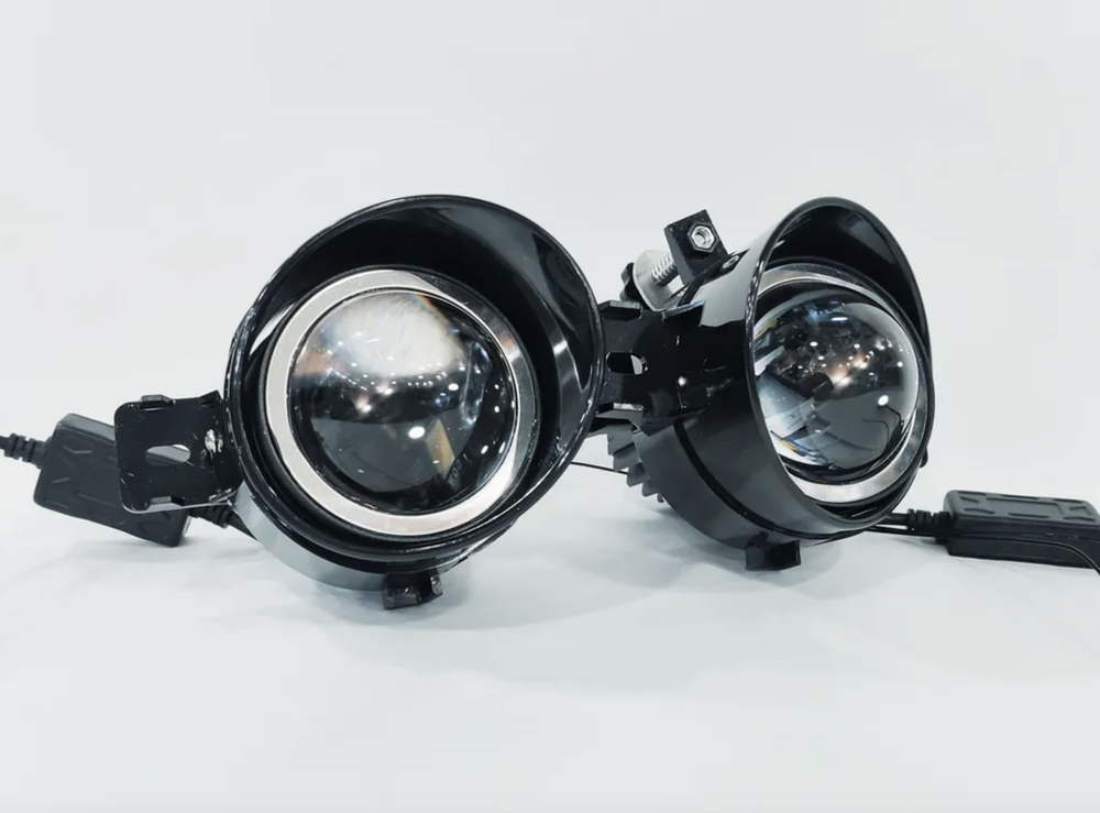 WD012 (PRO) / ПТФ с линзами (ближний, дальний) для Nissan, Infiniti, Renault, светодиодные противотуманные фары (2 шт. / комплект)