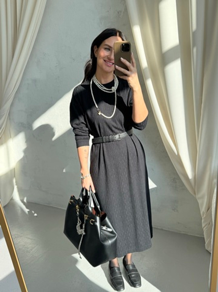 Платье «Косы» черное