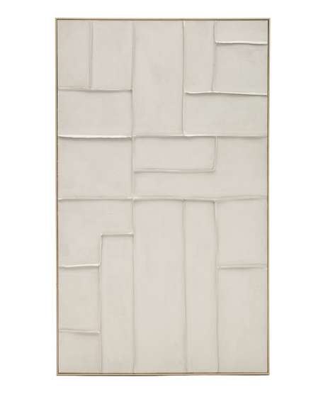 Большая картина Klis, 200х120 см, белый лен