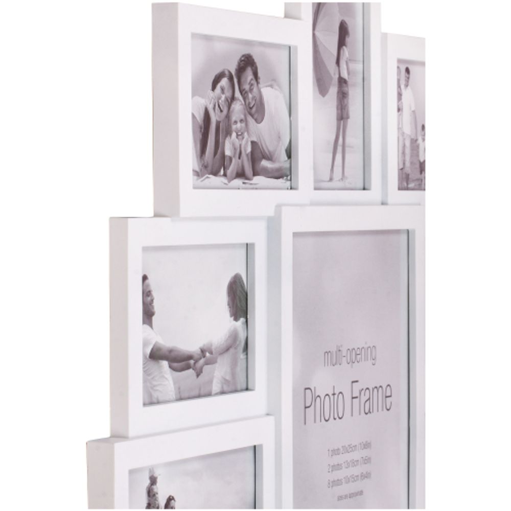 Innova PI04871 фоторамка 11 фото 1 x 20*25, 2 x 13*18, 8 x 10*15 Maggiore XXI белая, пластик | Innova