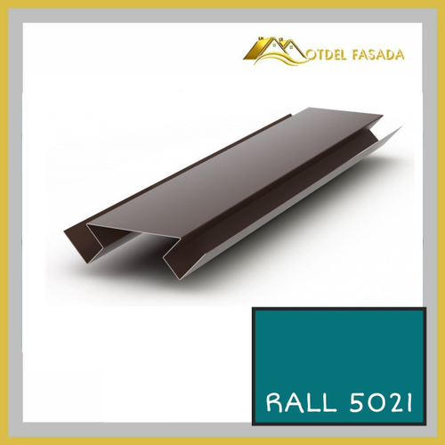 Угол внутренний (вид 1) сложный 75мм RALL 5021-Водная синь 2м