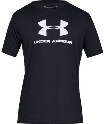 Мужская теннисная футболка Under Armour Sportstyle Logo SS - черный
