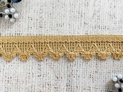 Кружево хлопковое/Тесьма вязаная, ш. 2,1 см.