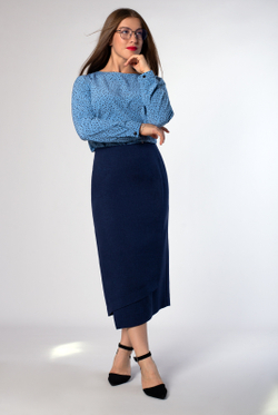 Юбка женская 4087ЛП, темно-синий #38ТС014087ЛП