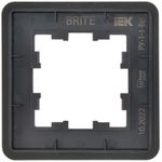 BRITE Рамка 1-местная РУ-1-1-Бр металл черный RE IEK