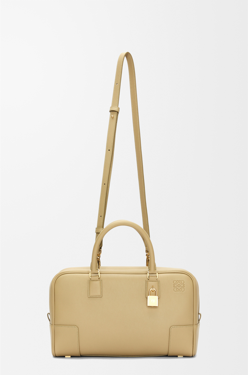 Loewe Сумка Amazona 28 из телячьей кожи наппа, бежевый/зеленый