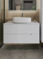 Тумба с раковиной Orange Line 100 Li-100TuwMDF+B07-540W белый