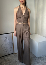 Льняные брюки Zara, S