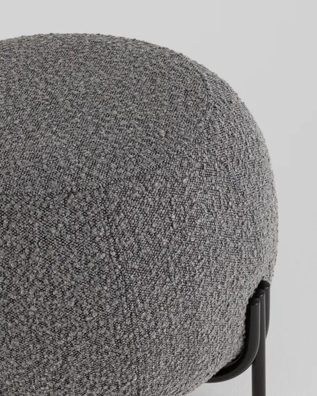 Пуф Флик new ткань букле тёмно-серый