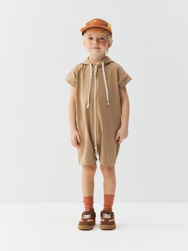 Ромпер на молнии с капюшоном 