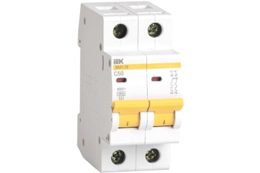 Автоматический выключатель ВА47-29 2Р 50А 4,5кА х-ка С ИЭК