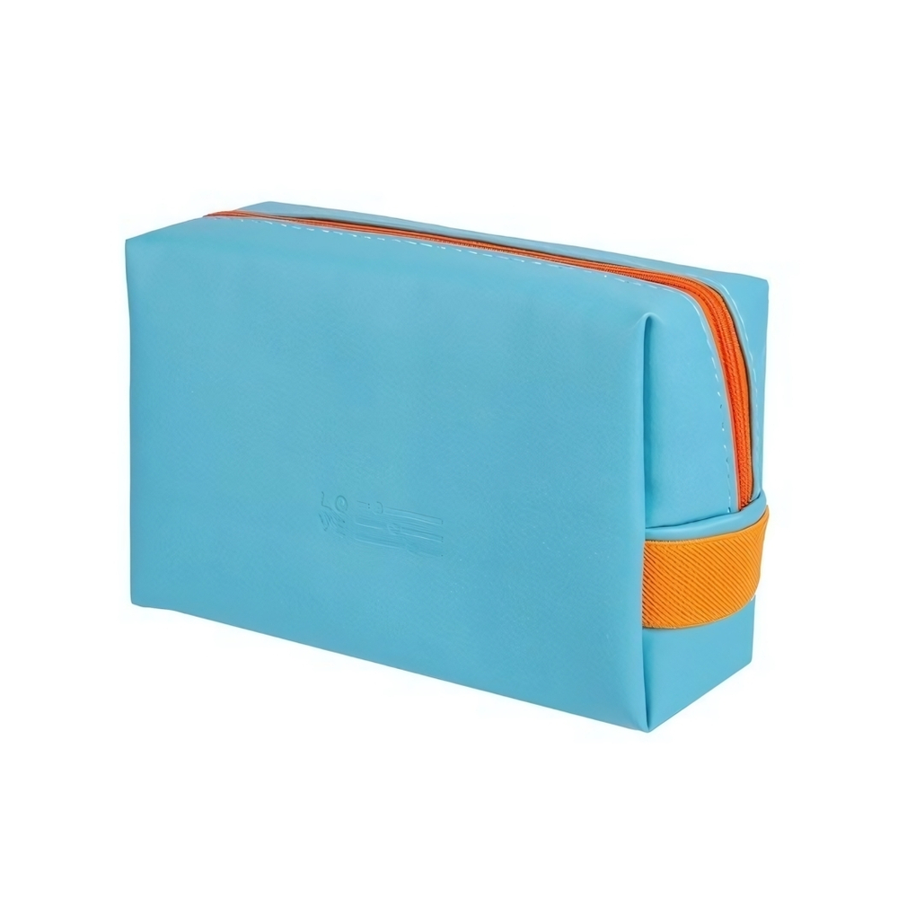 Косметичка Д165 Ш70 В110, бирюзовый, оранжевый