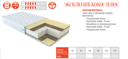 МАТРАС ЭКСКЛЮЗИВ КОКОС ПЛЮС