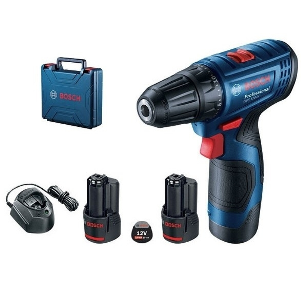 Аккумуляторная дрель-шуруповерт Bosch GSR 120-LI 2.0Ah x2 Case 06019G8020