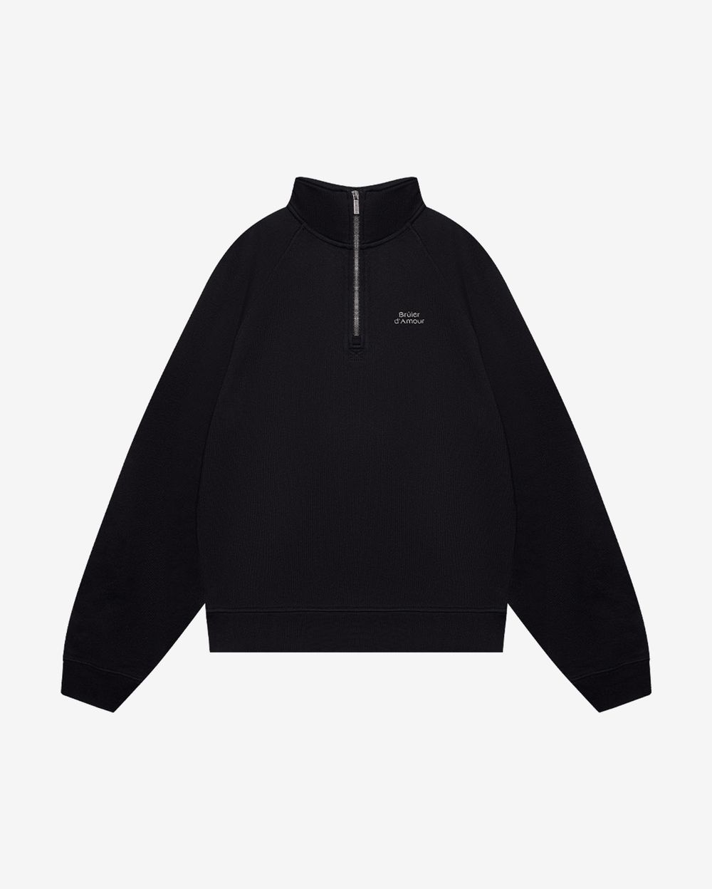 Толстовка Bruler d'Amour Half-zip Logo de base 01 черная