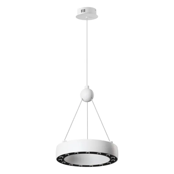 359395 OVER NT24 278 белый Светильник подвесной светодиодный, длина провода 2м IP20 LED 12W вниз/5W вверх 220V 1360Лм 3000K TURN