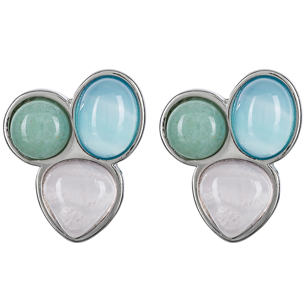 Серьги Possebon Azul, Q.Rose, Q.Verde A0292.20.7.17 S