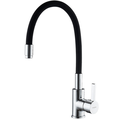 Смеситель LEDEME для кухни с силиконовым изливом (черны) L4898-2