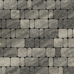 Тротуарная плитка КЛАССИКО - Листопад гранит Антрацит, комплект из 3 видов плит