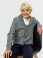 Кардиган для мальчика на пуговицах в школу AT1085 серый