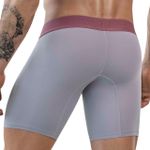 Мужские трусы боксеры серые удлиненные Clever Moda AUDAZ LONG BOXER 186812