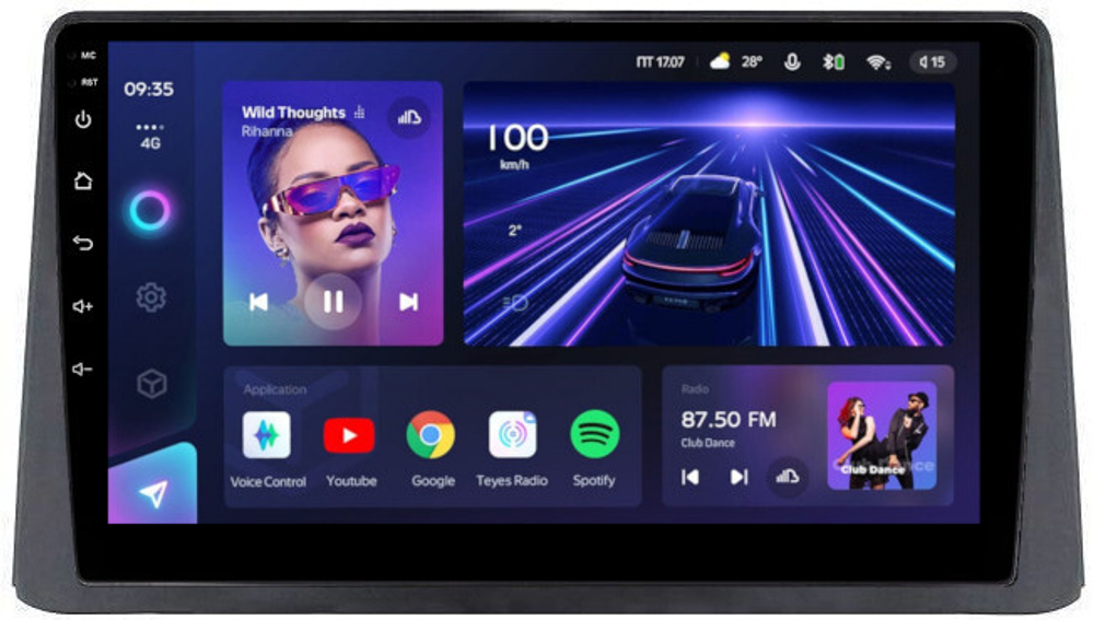 Магнитола для Opel Mokka 2012-2016 (рамка тип 1) - Teyes CC3 монитор 9" QLED на Android 10, ТОП процессор, 4Гб+32Гб, CarPlay, 4G SIM-слот