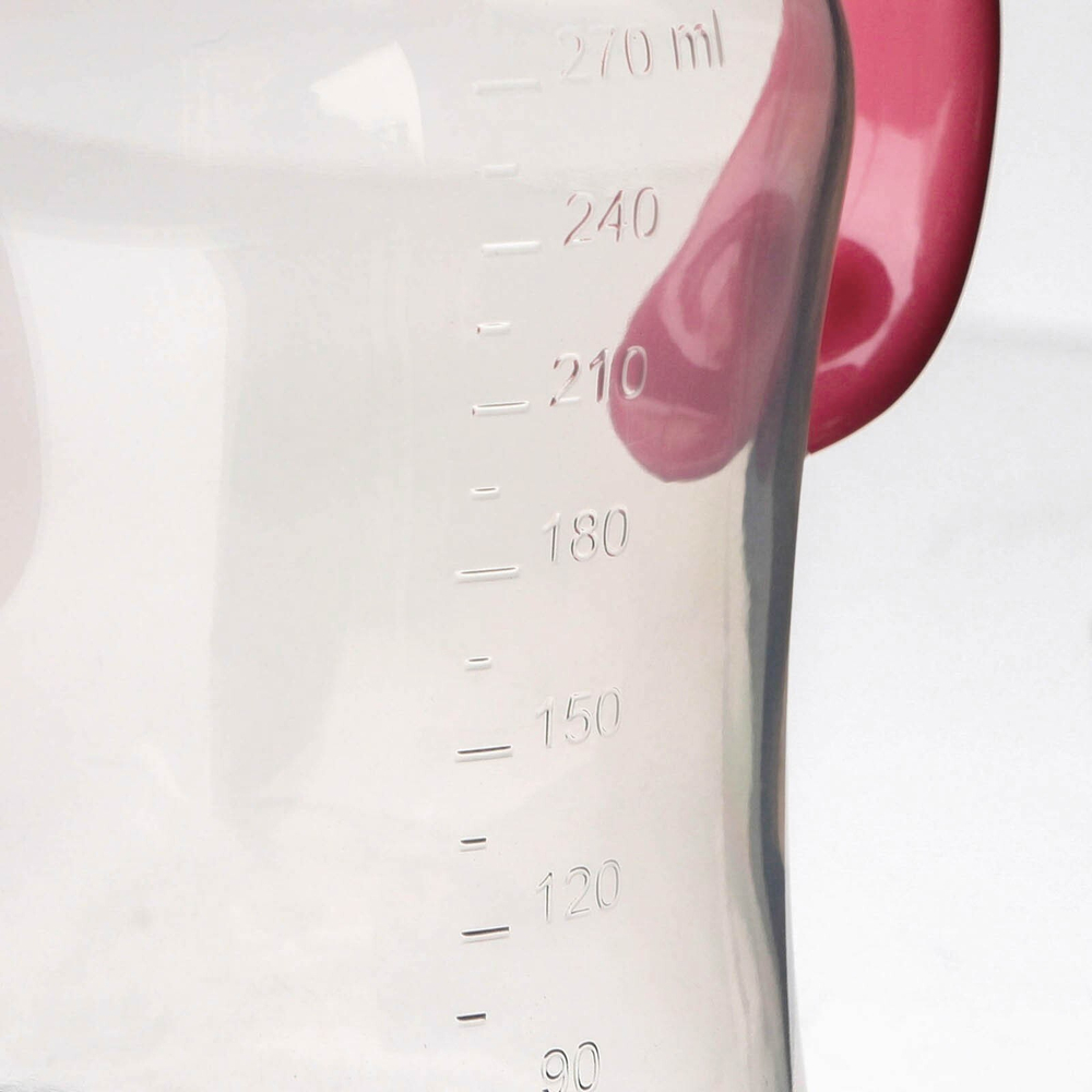 Поильник - непроливайка с силиконовым носиком, 270 мл, сиреневый/розовый 9269316