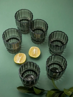 Набор бокалов для виски, 250 мл. 6 шт. Черные