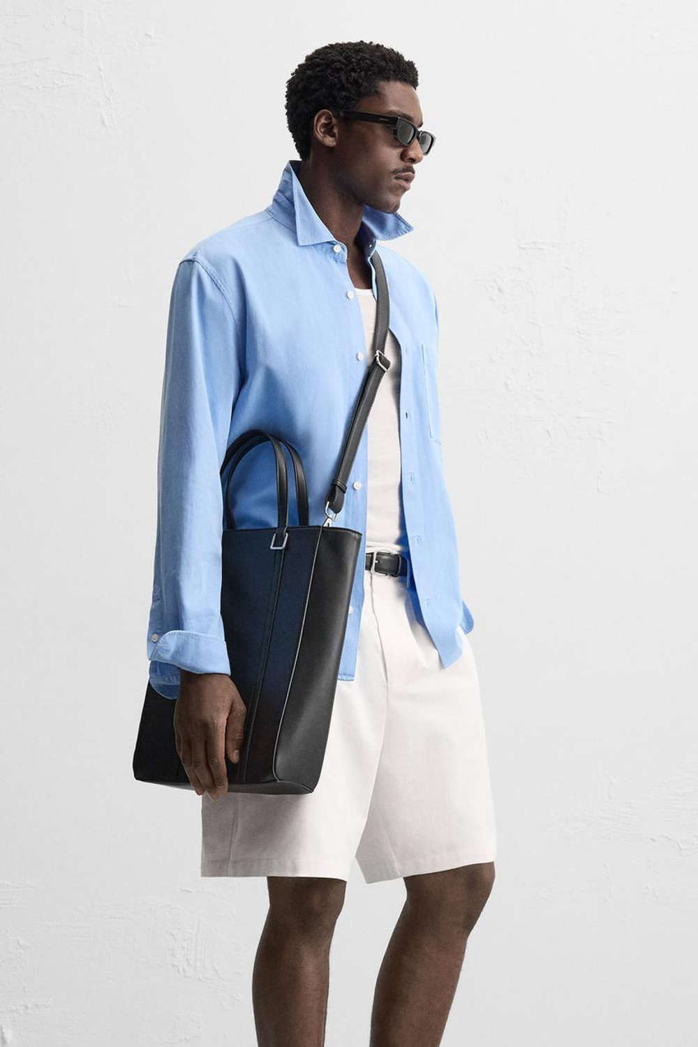 ZARA СУМКА-ШОПЕР, ЧЕРНЫЙ