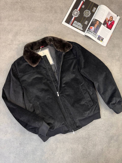 Вельветовый пуховик Brunello Cucinelli