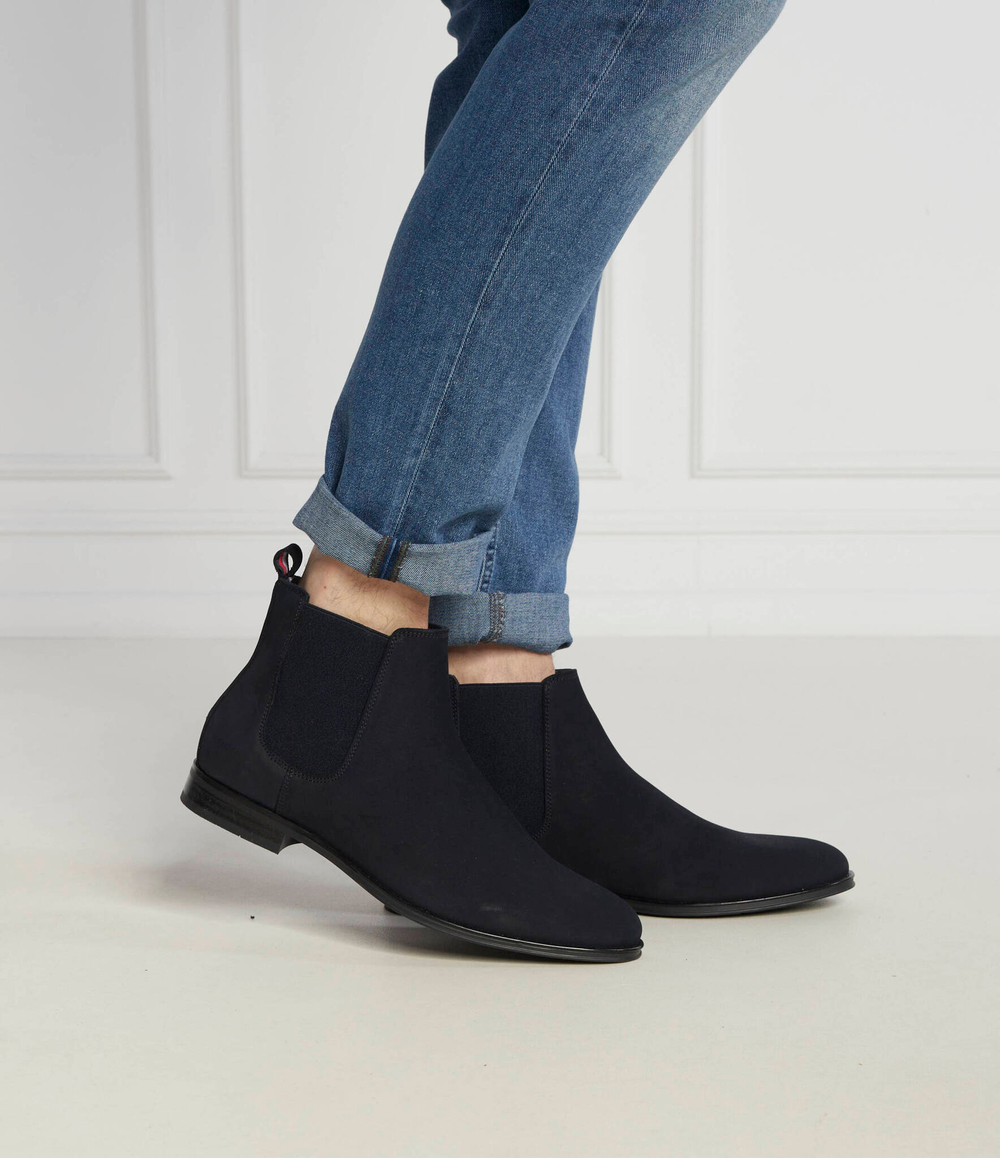 Кожаные челси casual chelsea Tommy Hilfiger - темно-синий(FM0FM05033)