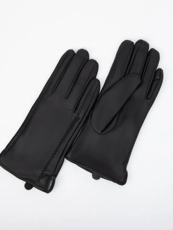 Перчатки женские, размер 9, подклад флис, цвет чёрный